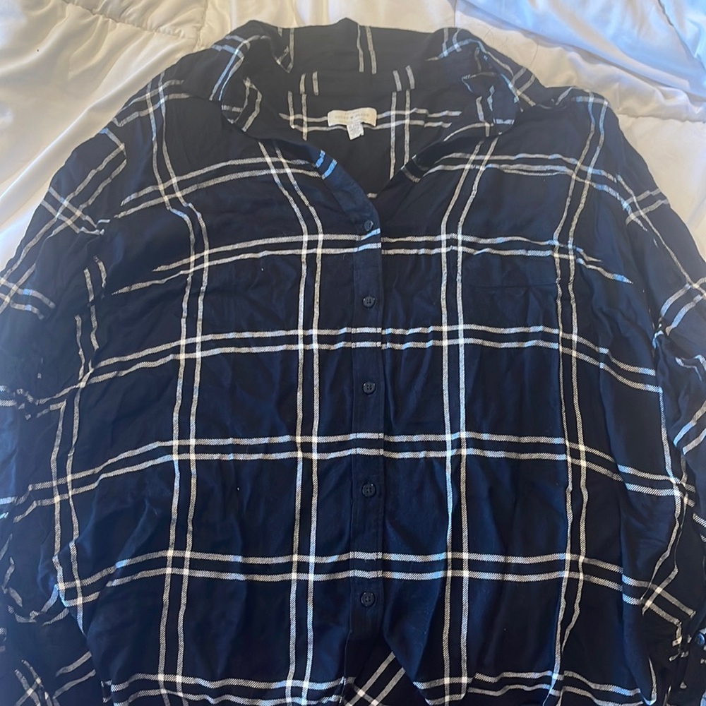 Lucky brand black and white flannel